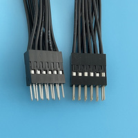 Kabel Harness Kustom Dua Baris Betina Jantan 2.54mm Pitch DuPont Plug Breadboard 24AWG Tembaga Berlapis Timah Selubung PVC untuk Peralatan Rumah Tangga