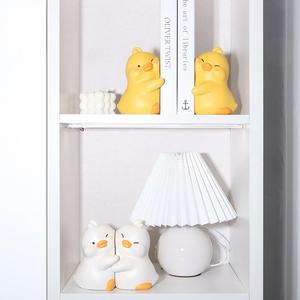 ROOGO Sujetalibros de Resina con Diseño de Patos Abrazados, Sujetalibros Artesanal, Adorno de Escritorio con Patos Adorables, Venta al por Mayor, Decoración del Hogar, Artesanía - Product Image 6