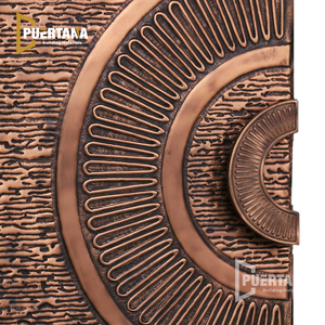 <span class=keywords><strong>Porte</strong></span> <span class=keywords><strong>d</strong></span>'<span class=keywords><strong>entrée</strong></span> <span class=keywords><strong>blindée</strong></span> en aluminium moulé avec design en cuivre, modèle Dine Type - Product Image 4