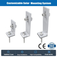 Soporte de Montaje Solar en Forma de L de Aluminio, Accesorios para Techos Metálicos, Base en L Compatible con Riel PV, Instalación Rápida