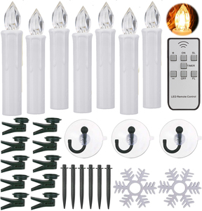Freepower HA PORTATO <span class=keywords><strong>Candele</strong></span> <span class=keywords><strong>Di</strong></span> <span class=keywords><strong>Natale</strong></span> Con Telecomando <span class=keywords><strong>di</strong></span> Controllo, <span class=keywords><strong>Candele</strong></span> Senza Fiamma <span class=keywords><strong>per</strong></span> il <span class=keywords><strong>Natale</strong></span> (10 PCS Bianco Caldo) - Product Image 3