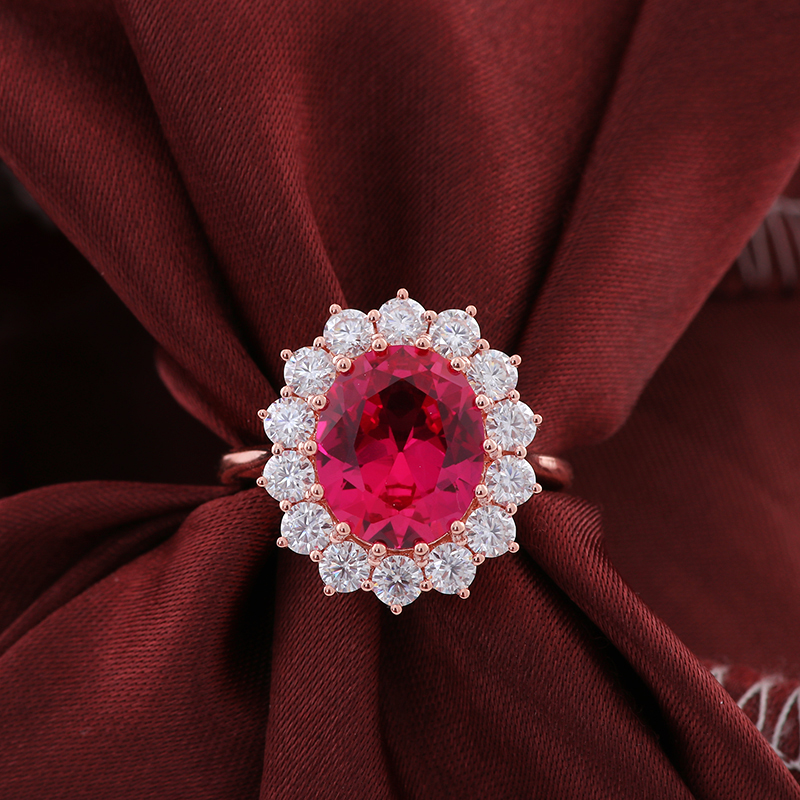 แหวนอัญมณีแล็บ 14Kgold แท้