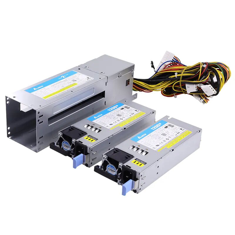 Новый блок питания Hotswap 2U 1200 Вт, 1300 Вт, 1600 Вт, 80 Plus, работающий Платиновый 1 + 1 избыточный блок питания для сервера с бис