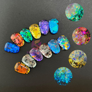 Ma thuật nổi bật màu sắc thay đổi mảnh sắc tố Opal óng ánh phản chiếu tinh thể đá móng tay long lanh trong suốt Tắc Kè Hoa mảnh - Product Image 3