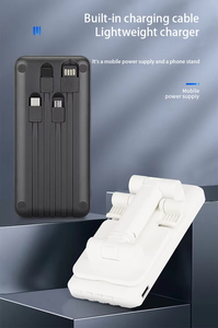 Banco de Energía 3 en 1 RUNCEIN con Soporte para Teléfono Integrado para Transmisión en Vivo, Incluye Cuatro Cables de Carga, 10000 mAh de Regalo - Product Image 5