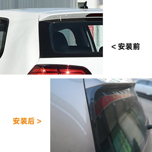 สติ๊กเกอร์สปอยเลอร์หลังรถยนต์ Volkswagen Golf 7 R Line สีดำ Piano Black ลายคาร์บอนไฟเบอร์ ปี 2013-2019 วัสดุ ABS ทรง Ducktail อะไหล่ตกแต่ง - Product Image 1