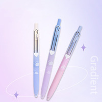 Stylos à bille en plastique Kawaii Pastel Cloud & Heart Design 0,5 mm, 6 couleurs, écriture fluide, 12 pièces par boîte