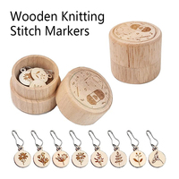 Marqueurs de mailles en bois pour travaux manuels, jauge de mesure pour aiguilles à tricoter, règle de mesure, outil de mesure, mesureur d'aiguilles à tricoter/crochet