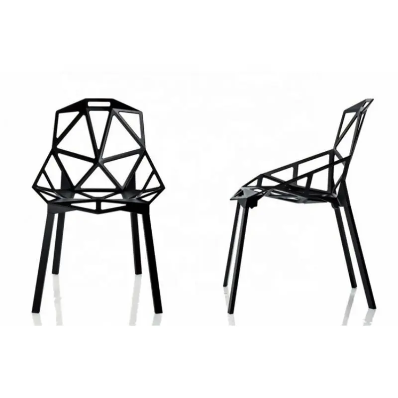 Vente en gros de chaises de salle à manger avec pieds en métal peint Décoration pour table de restaurant Chaises de salle à manger durables