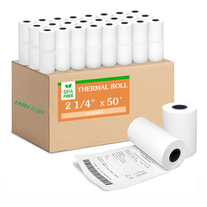 Teddy 2 1/4 "x 50 'nhiệt giấy nhận CuộN 50 cuộn BPA miễn phí phù hợp với hầu hết các thẻ tín dụng máy <span class=keywords><strong>POS</strong></span> & tiền mặt đăng ký - Product Image 1