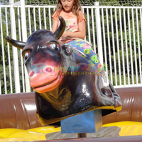 Contrôle de machine de tour de taureau de rodéo commercial qualité de taureau mécanique gonflable monte adultes enfants jeu de sport gonflable pour la fête