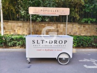 Chariot de nourriture mobile pour café et en-cas, remorque de vente en plein air