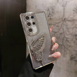 Per <span class=keywords><strong>Samsung</strong></span> A54 A55 A15 S22 <span class=keywords><strong>S23</strong></span> S24 S25 Ultra placcato sabbie mobili Glitter farfalla <span class=keywords><strong>custodia</strong></span> per cellulare - Product Image 3