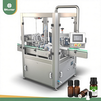 Machine de remplissage, de bouchage et d'étiquetage automatique compacte pour liquides, parfums et huiles essentielles - Composants essentiels : Moteur PLC, flacons, boissons, produits chimiques