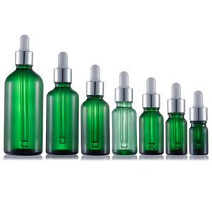 Huile essentielle sérum verre flacon compte-gouttes bouchon cosmétique <span class=keywords><strong>emballage</strong></span> doré argent prêt expédition en stock vert échantillon <span class=keywords><strong>gratuit</strong></span> - Product Image 2