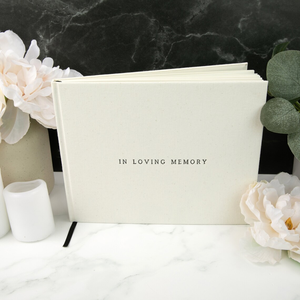 Couverture en lin personnalisée Page intérieure <span class=keywords><strong>vierge</strong></span> <span class=keywords><strong>Album</strong></span> photo LIVRE D'OR Livre d'or funéraire - Product Image 5