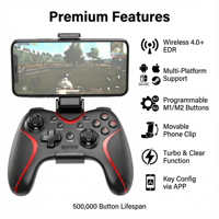 YJT-CJP2034 2026 Joystick Inalámbrico Profesional para Juegos N-s de 2.4GHz, Control para Juegos en TV/Android/Móvil, Gran Venta