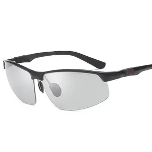 2021 Top quality metal frame photochromic lens for women men polarized uv protection car driver safety viper sport sun glasses