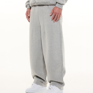 Pantalones Jogger para Hombre, Color Blanco Grisáceo, Bordados, Cintura Media, Tejido Grueso, Cintura Elástica, Cierre de Cremallera, Estilo Urbano - Product Image 4