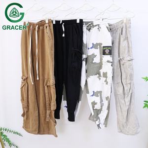 热销格雷瑟品牌二手多口袋工装裤涤棉混纺批量批发转售中国工厂直供 - Product Image 3