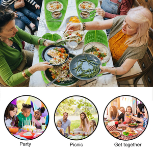 Künstliche Bananen blätter Tischs ets Daun <span class=keywords><strong>Pisang</strong></span> für Hawaiian Party Jungle Aventure Theme Party Dekor Tisch läufer Mittelstücke - Product Image 6