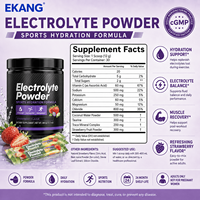 Poudre d'électrolytes pour adultes américaine, 30 portions, saveur fraise, faible teneur en sucre, sans sucre ajouté, sans caféine, hydratation sportive, complément alimentaire
