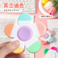 Stylo publicitaire fluorescent en plastique avec gyroscope au bout des doigts, logo personnalisé, graffiti, ensemble de mini-carnets de notes colorés pour étudiants, marqueur, cadeau