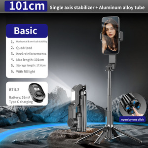 Q31 handheld Gimbal Stabilizar With Gyroscope Lock Switch Wireless Remote Selfie Stick for Smartphone <b>Video</b> <b>Record</b> - Product Image 2