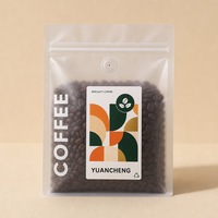 Sachets de café personnalisés avec logo imprimé en gravure, recyclables, mats, transparents, en PE/PA/Nylon/PET, de qualité alimentaire, à fond carré, avec fermeture éclair et valve de dégazage