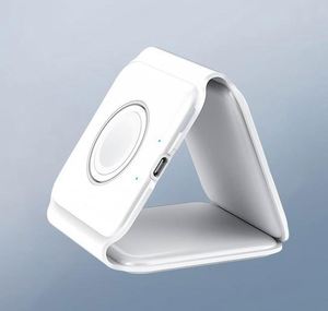 15W Wireless Charger <b>Stand</b> With Magnetic Charging Holder for Watch Earphone Universal Folding Wireless Charging Dock - Product Image 2