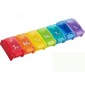 กล่องใส่ยาแบบกดเปิด 7 ช่อง วัสดุพลาสติก ขายดี - Product Image 1