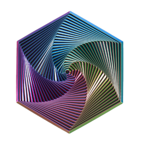 Giocattolo Sensoriale Frattale, Cubo Infinito Stampato in 3D, Strumento per Meditazione Consapevole, Sottobicchieri Geometrici in Plastica con Design Esagonale - Product Image 1