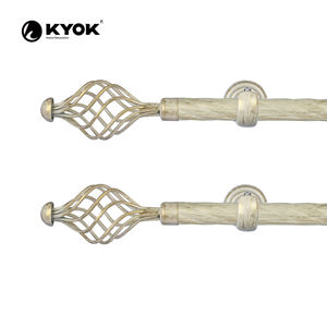 Tringle à rideau KYOK en alliage d'aluminium moderne, texture creuse, multicolores, pour salle de bain, balcon, intérieur, extérieur, vente en gros - Product Image 4