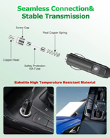 Starlink Mini câble d'alimentation CC avec allume-cigare 5m/16.4FT Starlink Mini chargeur de voiture pour voitures, camions, bus, camions et navires