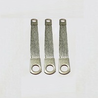 Sangle de terre en cuivre étamé tressé à bas prix pour le regroupement de câbles électriques, longueur personnalisée 100 mm, haute qualité