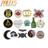 Lot de patchs thermocollants assortis en tissu brodé avec des mots et des slogans pour gilet de motard