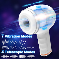 Alwup Automatischer Teleskop-Vibrations-Handfreier Oraler Masturbator für Männer Sexspielzeug Automatische Masturbationsmaschine für Männer