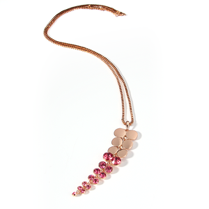 V & R joyería de moda hecho a mano rodio de imitación Epoxy rojo piedra cuadrado serpiente cadena larga colgante collar - Product Image 3