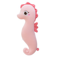 Coussin en peluche Hippocampe incurvé, long coussin de sommeil, poupée animal marin pour commandes en gros et assortiments de cadeaux