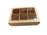 Maßgefertigte Geprägte Recycelbare Starre Karton Premium Kraftpapier 4/6/10 Weihnachtskugeln Verpackung Faltbare Geschenkboxen mit PVC-Fenster