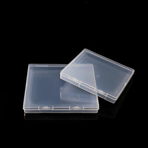 Transparent <b>Square</b> <b>Plastic</b> Storage Box 1.7Cm Jewelry Organizer Desktop <b>Container</b> Covered For Small Parts Components - Product Image 5
