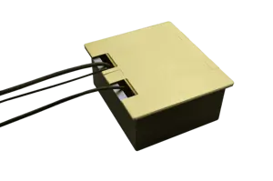 Geborsteld Gouden Metalen Vermogensgegevens Voor Kantoor Multi-Insert Roestvrijstalen Stopcontact Netwerkvloer