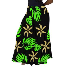 Nouveau Design <span class=keywords><strong>Jupe</strong></span> Longue Maxi Femme Imprimé Tribal Polynésien Hawaïen Vintage Taille Haute Coupe A Évasée <span class=keywords><strong>Jupe</strong></span> Décontractée Vacances Plage - Product Image 2