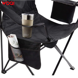 Silla plegable para acampar al aire libre Woqi, silla portátil negra para playa, pesca, picnics y fogatas, 50x50x95cm - Product Image 3