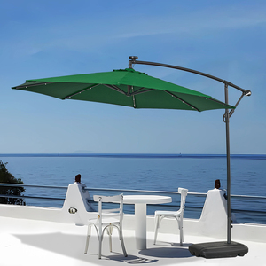 Venta caliente grande resistente 3M jardín playa plátano voladizo sombrilla <span class=keywords><strong>Patio</strong></span> Led sombrilla con luces solares - Product Image 1