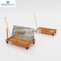 Chariot de transport en acier personnalisé avec étagère de présentation en forme de A, hauteur réglable et haute capacité de charge pour le stockage en entrepôt