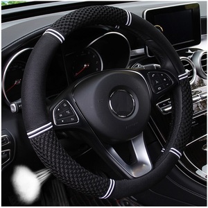 Buena Calidad De fábrica directamente de verano tela de seda de hielo antideslizante cubierta de volante de coche de cuero, cubierta de bocina de volante de coche SRS - Product Image 2