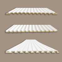 Les lignes d'ondulation de l'eau de mur de fond de TV de panneau de grille de PVC peuvent être peintes