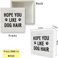 Signes de chien pour la décoration intérieure, j'espère que vous aimez les cheveux de chien signe de boîte en bois décor de bureau rustique amoureux des chiens signe de boîte en bois Plaque noire