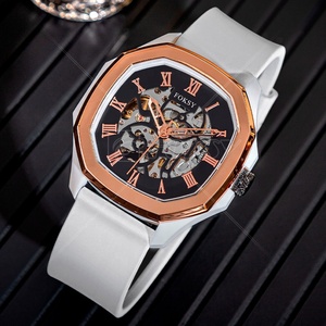 Foksy Seguall automatique squelette Logo personnalisé boîtier en plastique <span class=keywords><strong>montre</strong></span>-bracelet <span class=keywords><strong>de</strong></span> luxe pour le sport - Product Image 4
